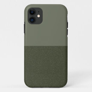 Moss Green Split Texture iPhone 11 Coque - Personn