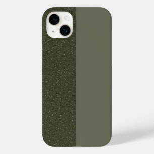 Moss Green Split Texture iPhone 14 Plus Case