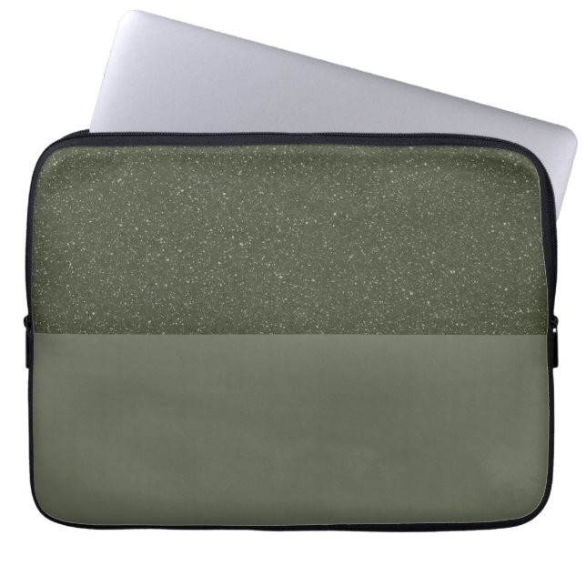 Moss Green Split Texture Laptop Sleeve – Customize (Front)