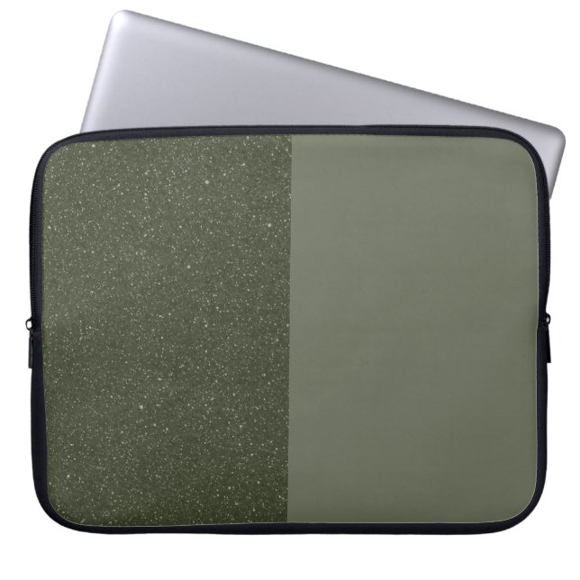 Moss Green Split Texture Laptop Sleeve – Customize (Front)