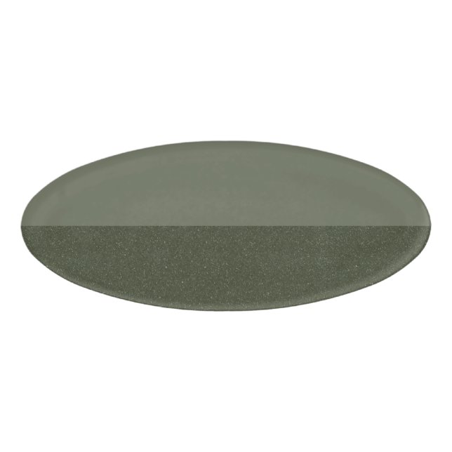 Moss Green Split-Texture Name Tag – Customizable (Front)