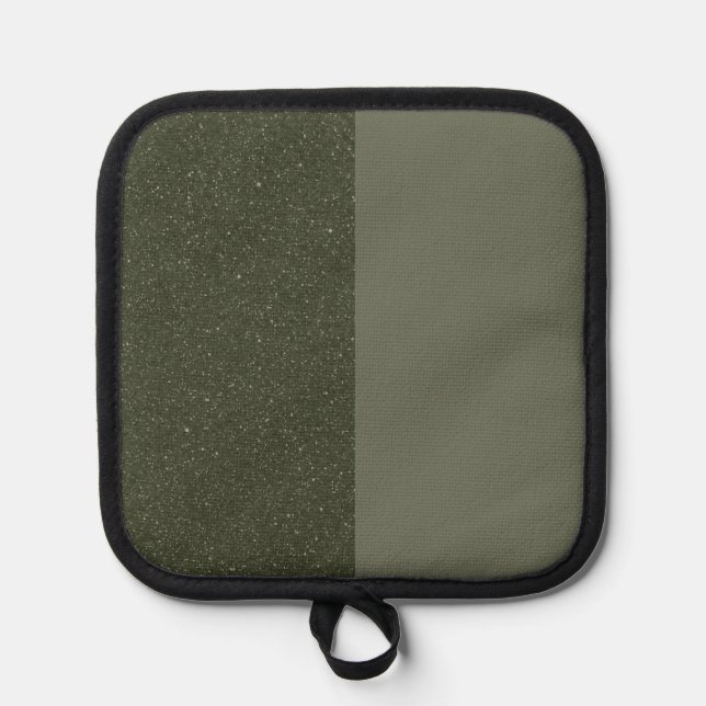 Moss Green Split Texture Pot Holder – Customizable (Front)