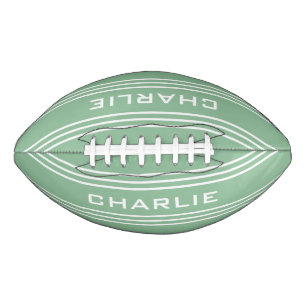 Moss Green Stripes custom monogram football