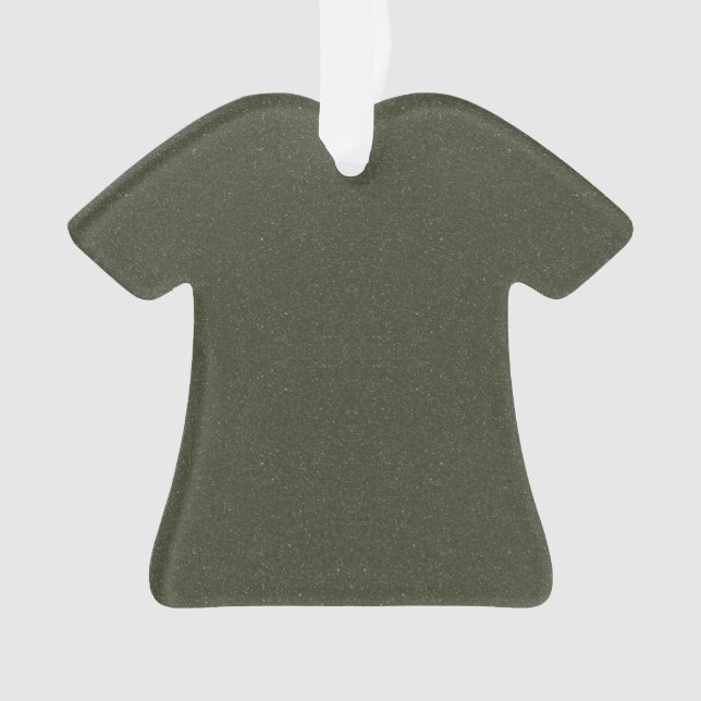 Moss Green Tee Acrylic Ornament – Customizable (Front)