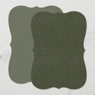 Moss Green Texture Bracket Flat Note Card