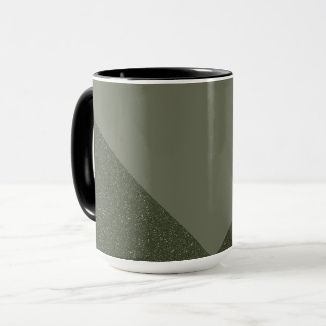 Moss Green + Texture Café Mug (Devant gauche)