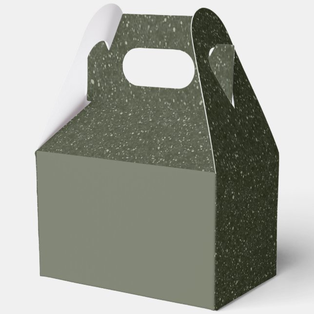 Moss Green & Texture Favour Box – Customizable Bul (Front)