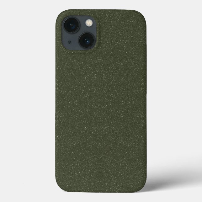 Moss Green Texture iPhone 13 Case – Customizable (Back)