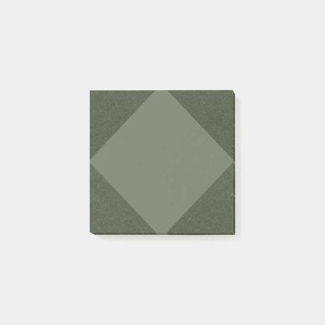 Moss Green Textured Diamond Notepad (Front)