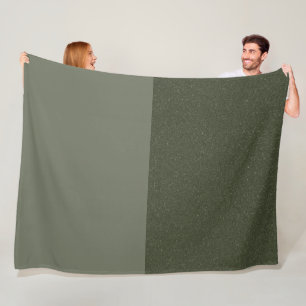 Moss Green Textured Fleece Blanket – Customizable