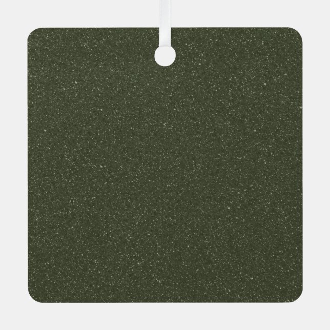 Moss Green Textured Ornament Tag (Front)