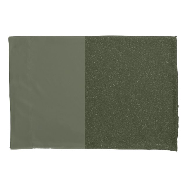 Moss Green Textured Split Pillowcase – Customize (Front)