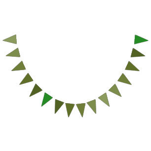 Moss Green to Forest Gradient Theme  Bunting Flags