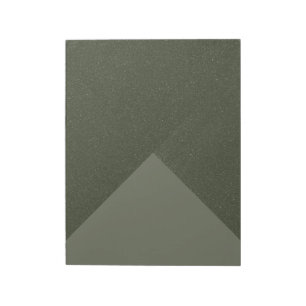 Moss Green Triangle Accent Notepad – Customizable