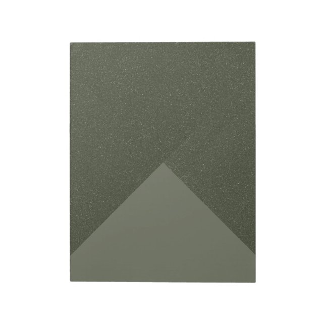 Moss Green Triangle Accent Notepad – Customizable (Rotated)