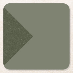 Moss Green Triangle Accent - Paper Coaster