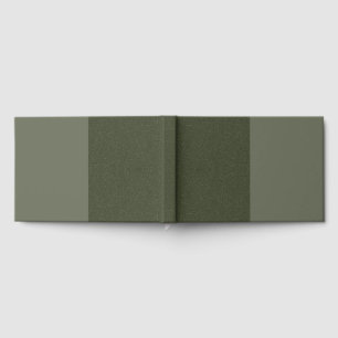 Moss Green Triptych Foil Guestbook – Customizable