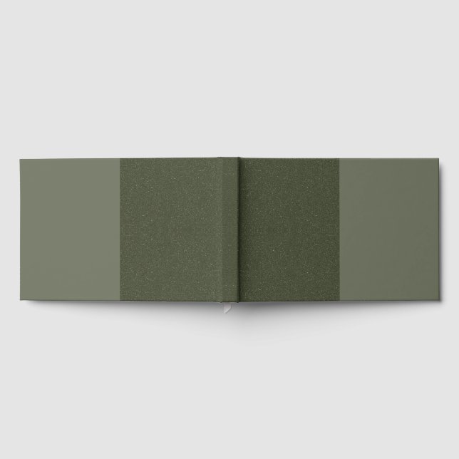 Moss Green Triptych Foil Guestbook – Customizable (Full)