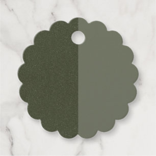Moss Green Two-Tone Favour Tag – Customizable