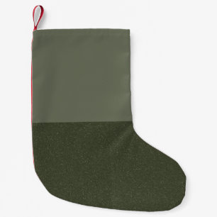 Moss Green Two-Tone Textured Christmas Stocking