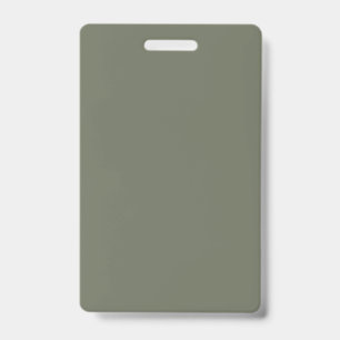 Moss Green Vertical Name Badge