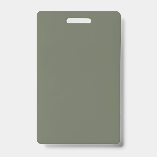 Moss Green Vertical Name Badge (Front)