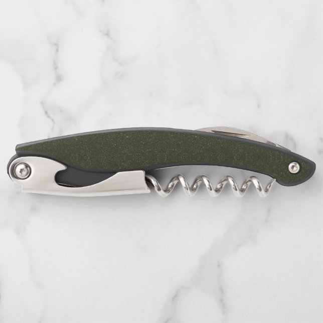 Moss Green Waiter’s Corkscrew – Customizable (Front)
