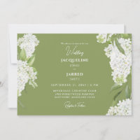 Moss Green White Hydrangeas Wedding 