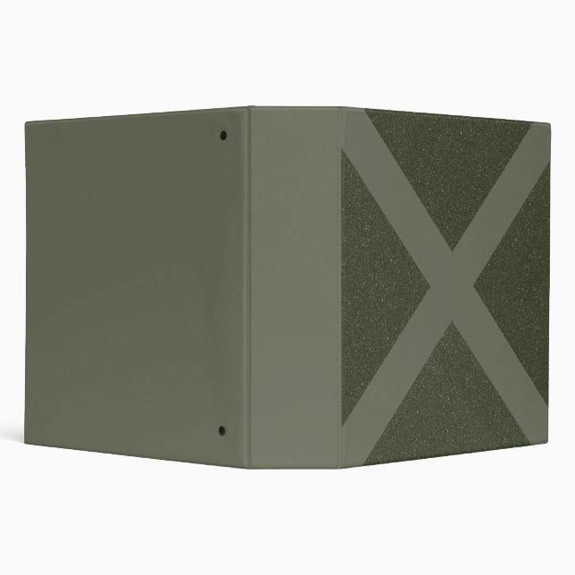 Moss Green X-Pattern Custom 3-Ring Binder (Background)