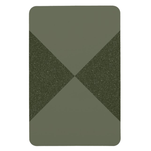 Moss Green X-Pattern Custom Magnet – Customizable (Vertical)