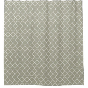 Moss Grey Moroccan Quatrefoil Pattern