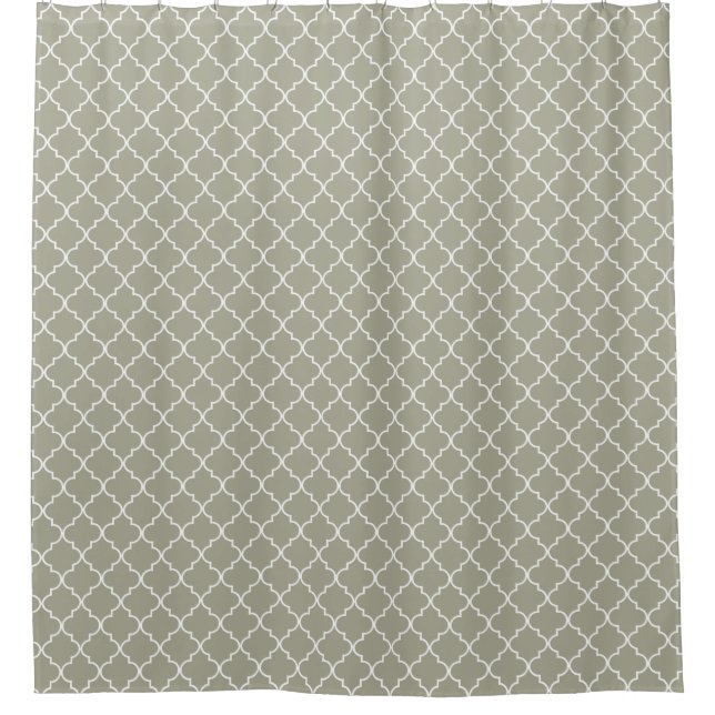 Moss Grey Moroccan Quatrefoil Pattern (Front)