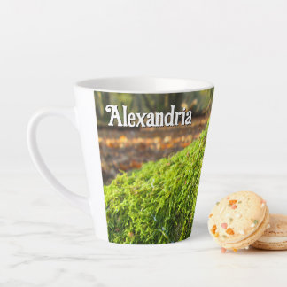 Moss in Golden Sunshine - Small Personalized Latte Mug