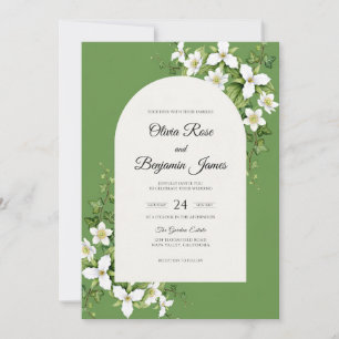 Moss Jasmine Wedding Invitation