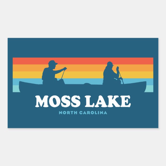 Moss Lake North Carolina Canoe Sticker (Front)