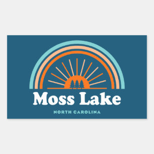 Moss Lake North Carolina Rainbow Sticker