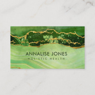 Moss Malachite Waves Business Card