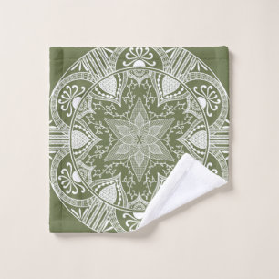 Moss Mandala Bath Towel Set