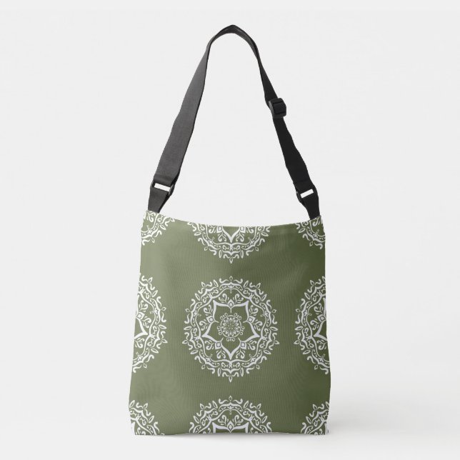 Moss Mandala Crossbody Bag (Front)