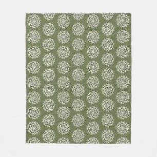 Moss Mandala Fleece Blanket