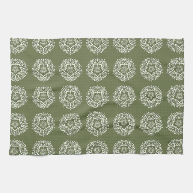 Moss Mandala Kitchen Towel (Horizontal)
