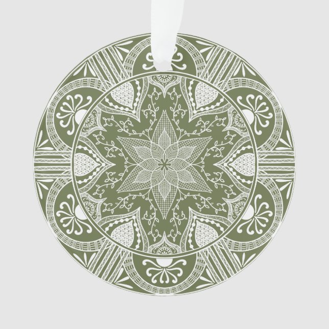 Moss Mandala Ornament (Front)