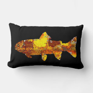 Moss Rock Trout Lumbar Pillow