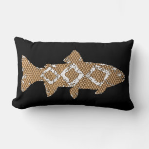 Moss Rock Trout Lumbar Pillow
