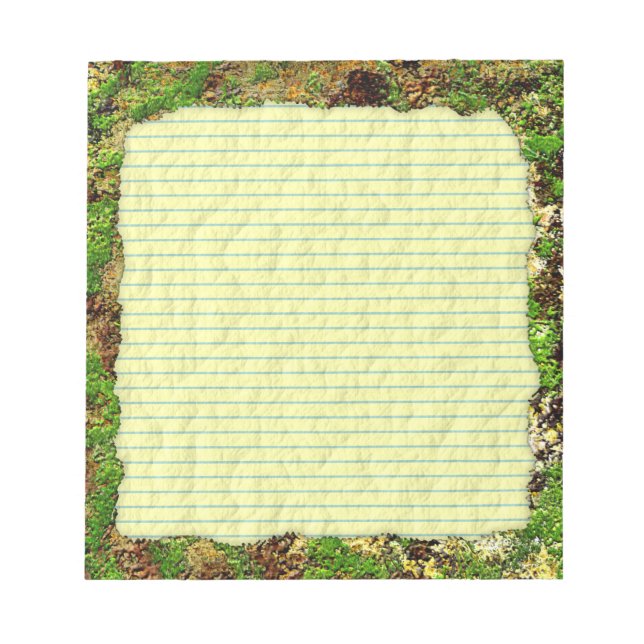 Moss Rust Aged Grunge Old Camouflage Texture Notepad (Front)