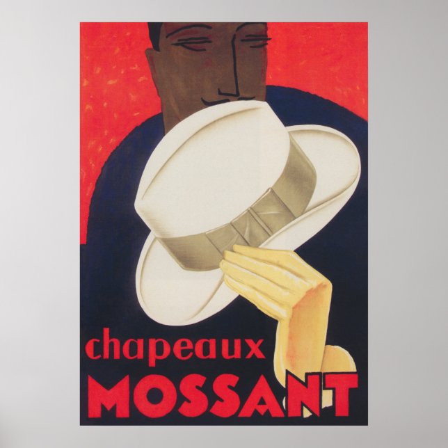 Mossant Hats Vintage Fashion Poster (Front)