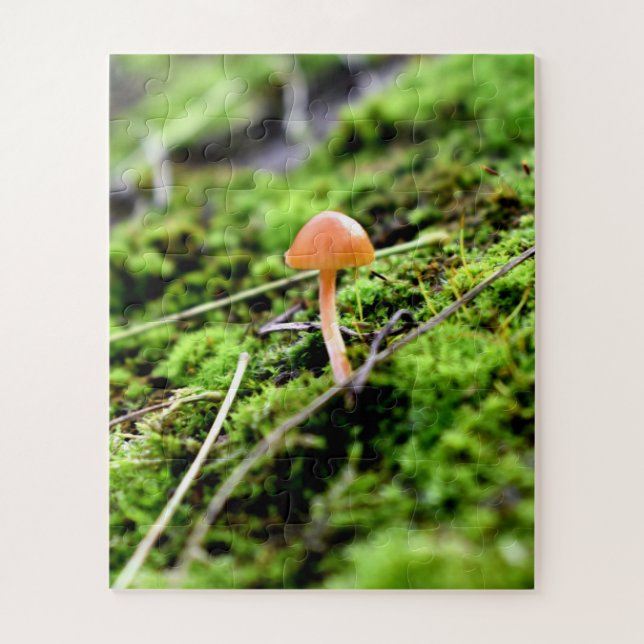 Mosses and Lichens with tiny Mushroom Jigsaw Puzzle (Vertical)