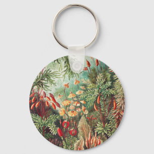 Mosses, Muscinae Laubmoose by Ernst Haeckel Keychain