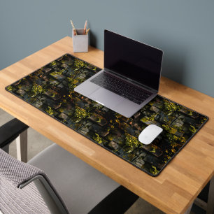 Mossy Brick Wall Desk Mat