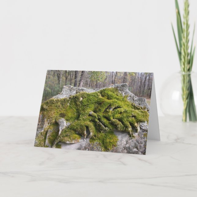 Mossy Broken Headstone Card (Front)